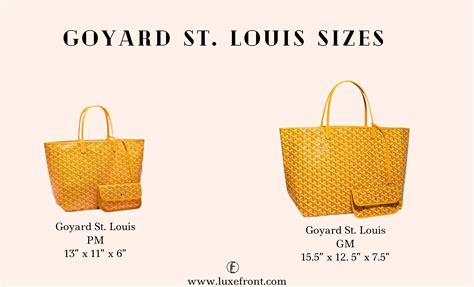 goyard gm bag|goyard tote bag size comparison.